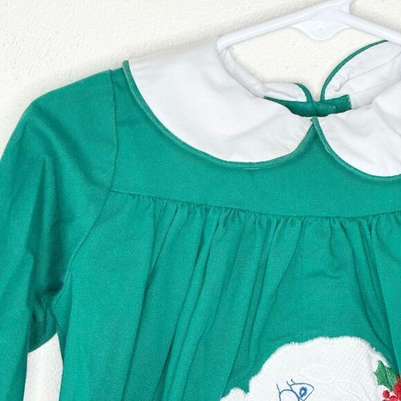 The Bailey Boys Vintage Holiday Christmas Romper Embroidered Santa - US Kids 24M - Picture 3 of 9